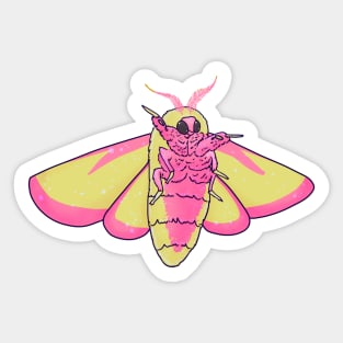 Rosy maple moth Sticker